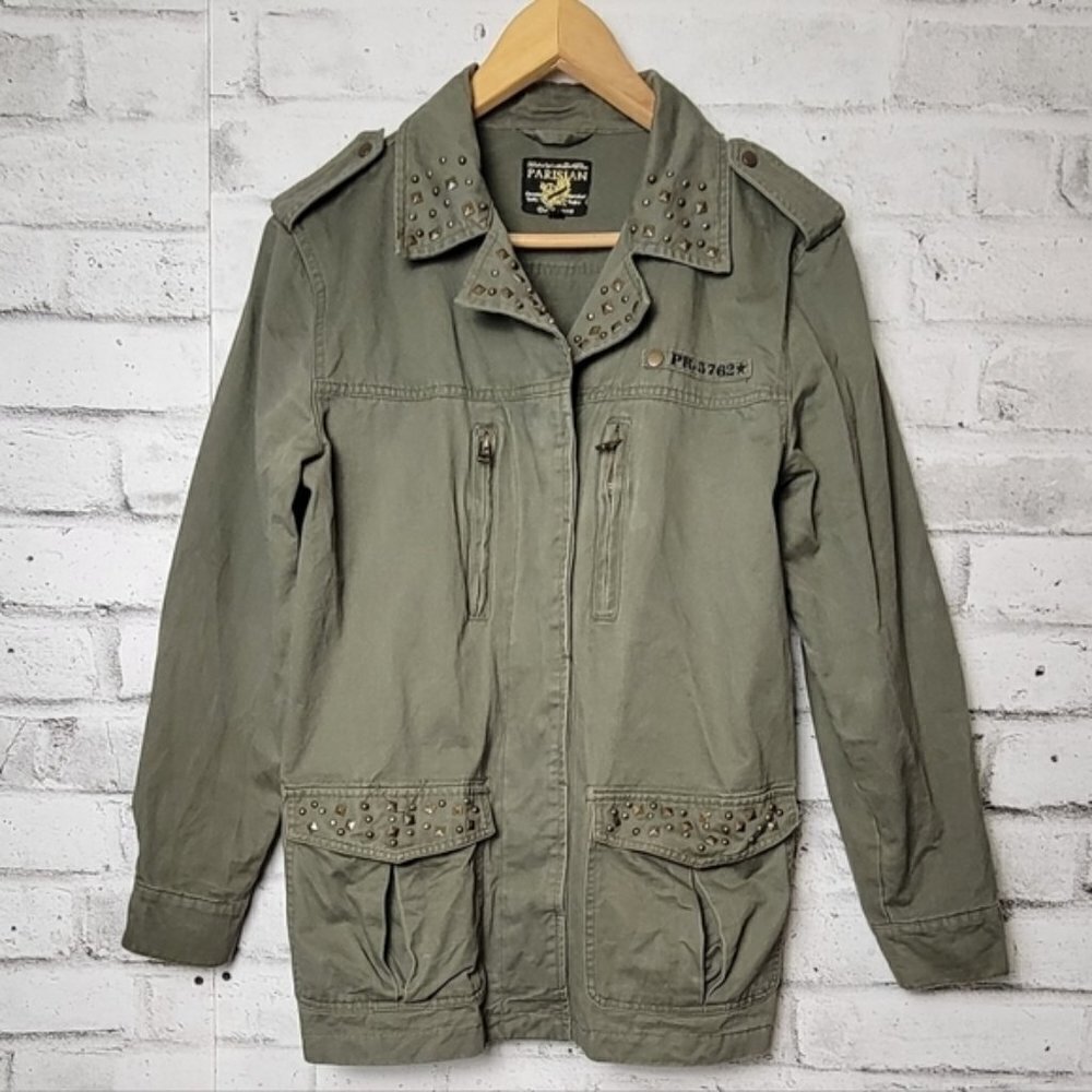 Parisian Collections Army Green Military Jacket.